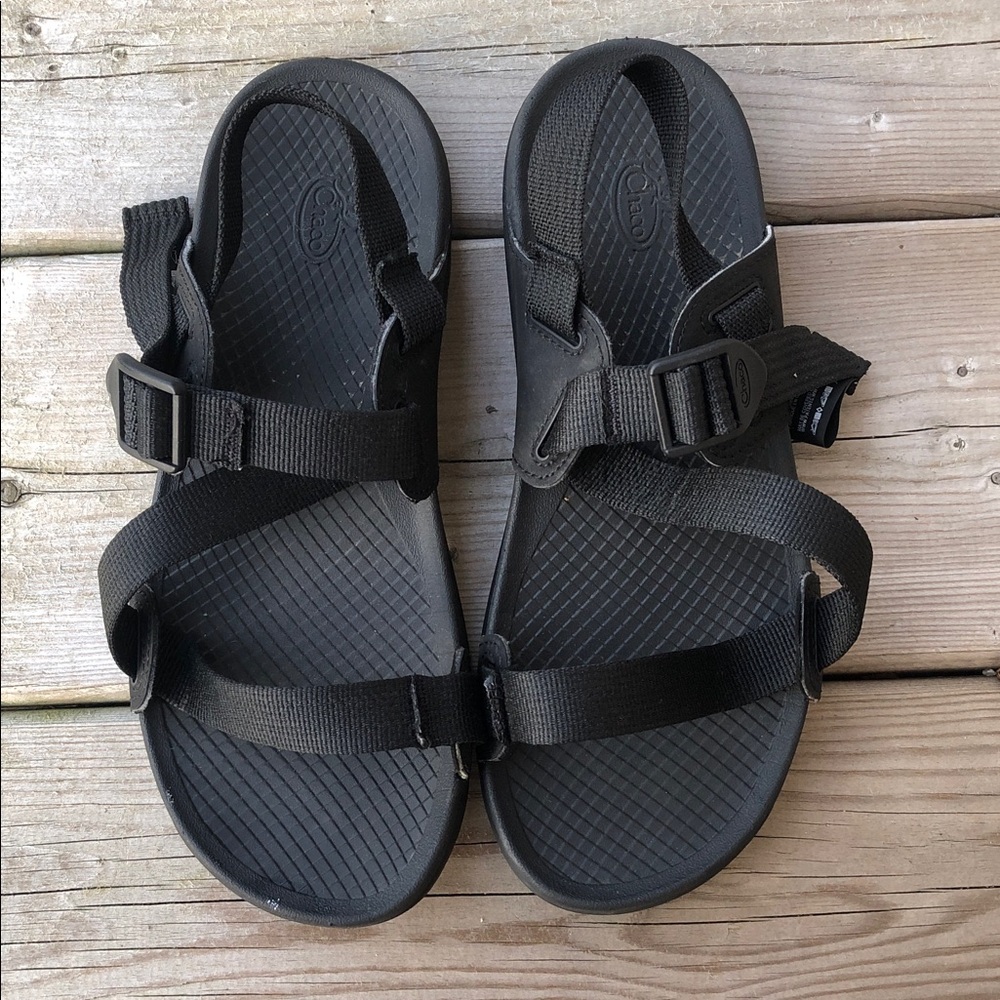 Women's 7 Chaco Chacos Black Lowdown Adjustable Sport Water Summer Sandals Shoes